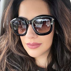 Tom Ford Square Oversized Sunglasses Black